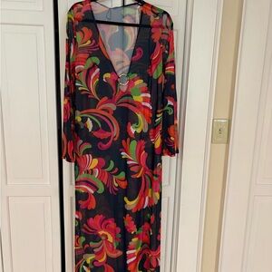 Trina Turk Pink and Black Swim Coverup